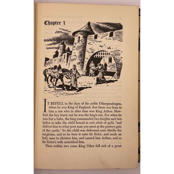 Vintage King Arthur and His Knights of the Round Table- Illustrated Book -1950 - Picture 10 of 16